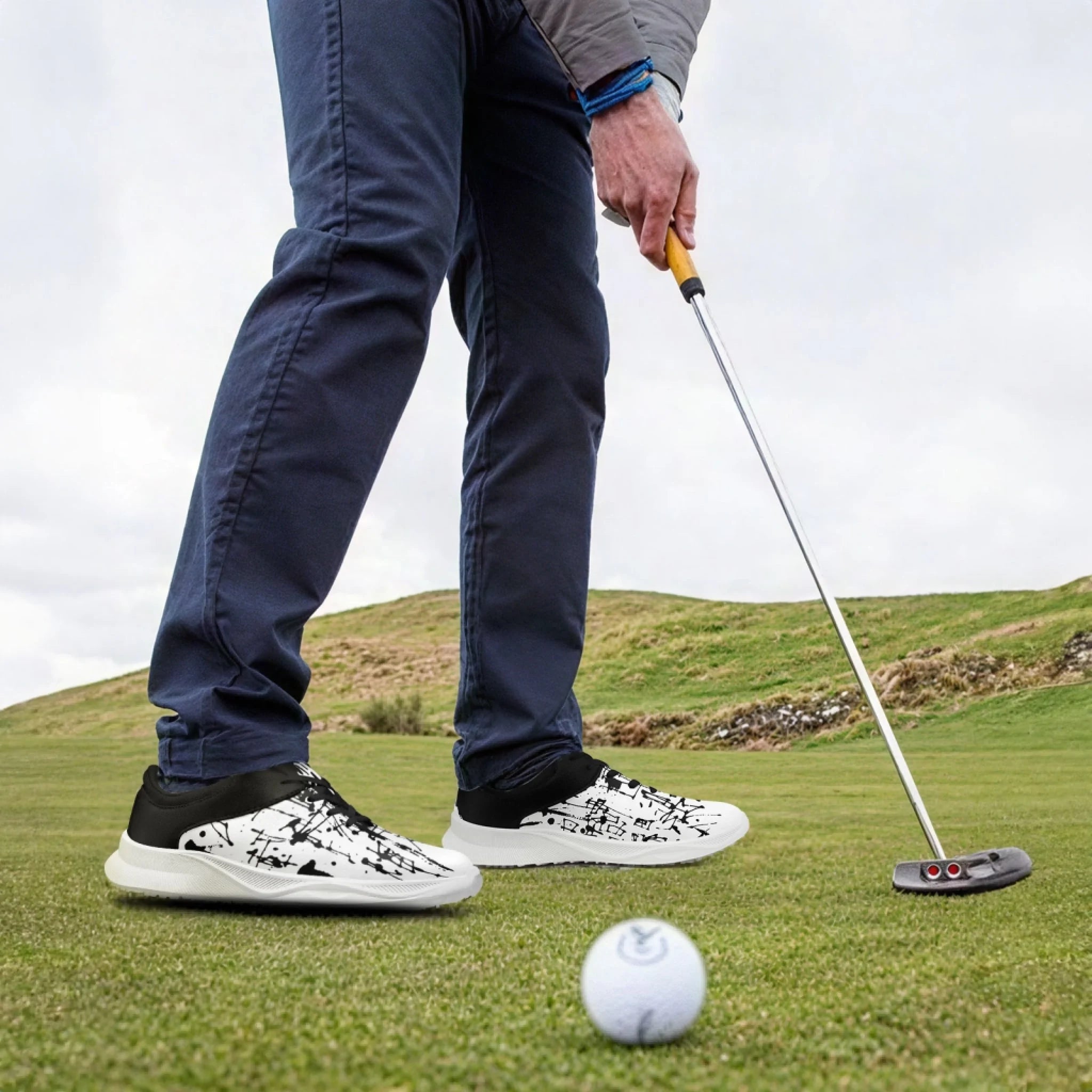 Custom Golf Performance Sneakers for Men & Women - Personalized Durable Athletic Shoes for POD Resellers - Lightweight Comfortable Design for Golfing, Running & Casual Wear (FN062 25020099 6)