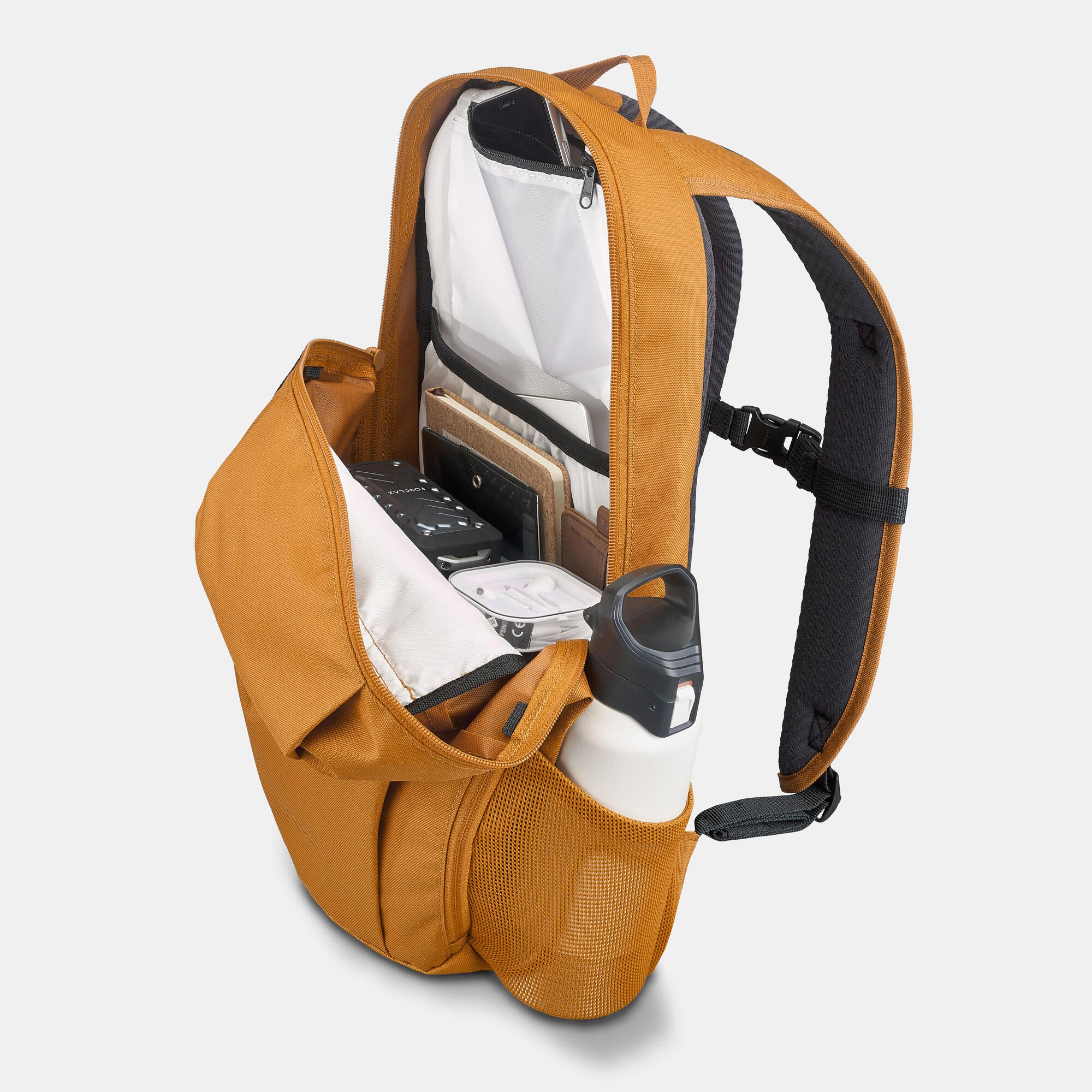 Quechua NH Arpenaz 100 20L Lightweight Hiking Backpack - Water-Resistant Daypack for Outdoor Camping, Travel & Trekking