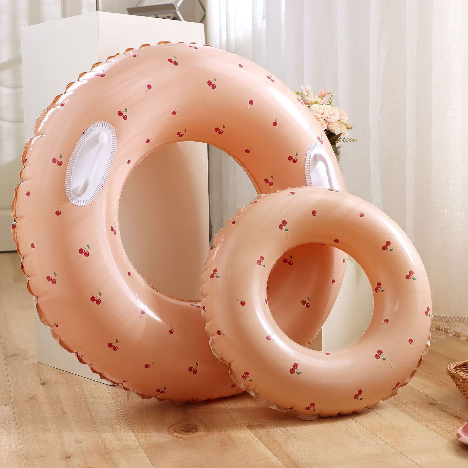 **Inflatable Swim Tube Raft - Strawberry Design Pool Float for Kids & Adults, Summer Pool & Beach Party Toy, Durable Swimming Accessory for Water Fun, Decorations**    *(Perfect for Pool Parties, Beach Vacations, Summer Relaxation & Kids' Water Play!)*