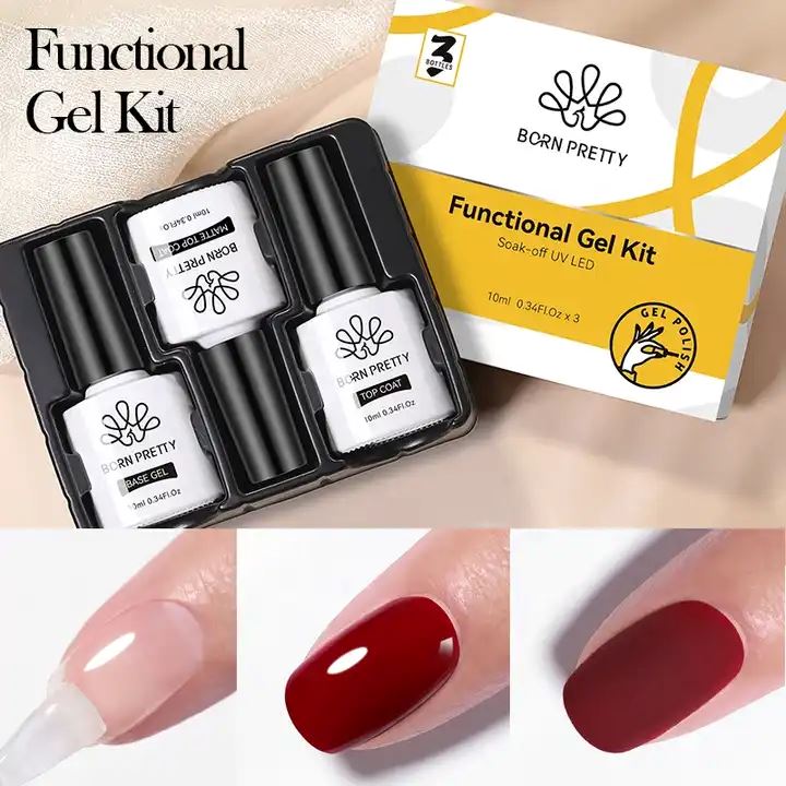 Born Pretty Trio Pack - Base Coat, Top Coat & Matte Top Coat Set (10ml Each) for Long-Lasting Nail Polish Protection & Shine - Perfect for Manicures, Pedicures & DIY Nail Art at Home