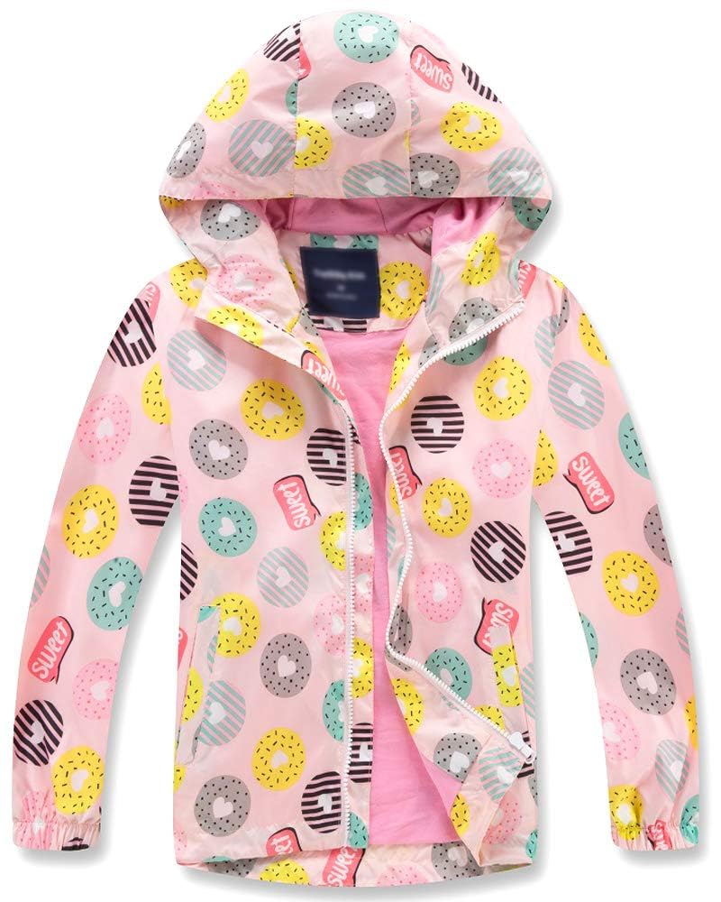 SHOOYING Kids Waterproof Rain Jackets with Hood - Windproof Windbreakers for Boys & Girls, Perfect for Outdoor Adventures & School Commutes