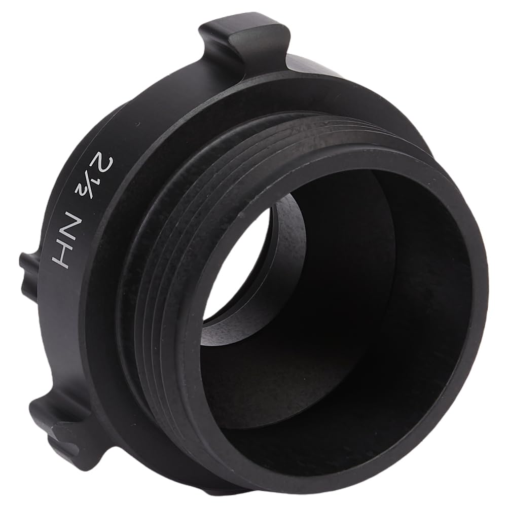 1-1/2 Inch Female NH Swivel to 2-1/2 Inch Male NH Fire Hose Adapter - Aluminum Alloy Construction for Firefighting, Industrial & Emergency Water Transfer Scenarios