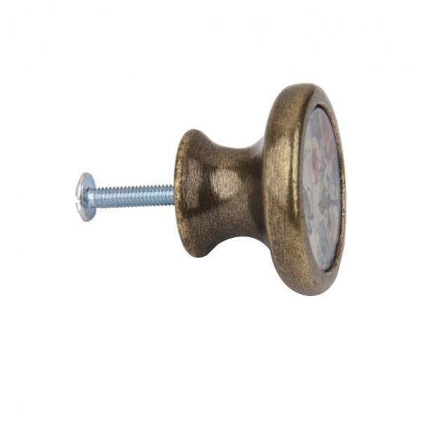 Vintage Retro Cabinet Door Bin Handle Pull Knob - 9x Antique Bird & Floral Design Hardware for Kitchen, Bathroom & Furniture Restoration