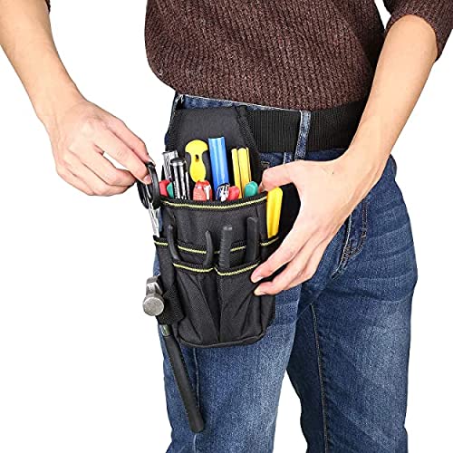 Durable 900D Electrician Tool Belt Bag - Adjustable Waist Storage Pouch for Electricians, Carpenters & Gardeners | Portable Multifunctional Hardware Tool Organizer for DIY Projects, Home Repairs & Professional Worksites