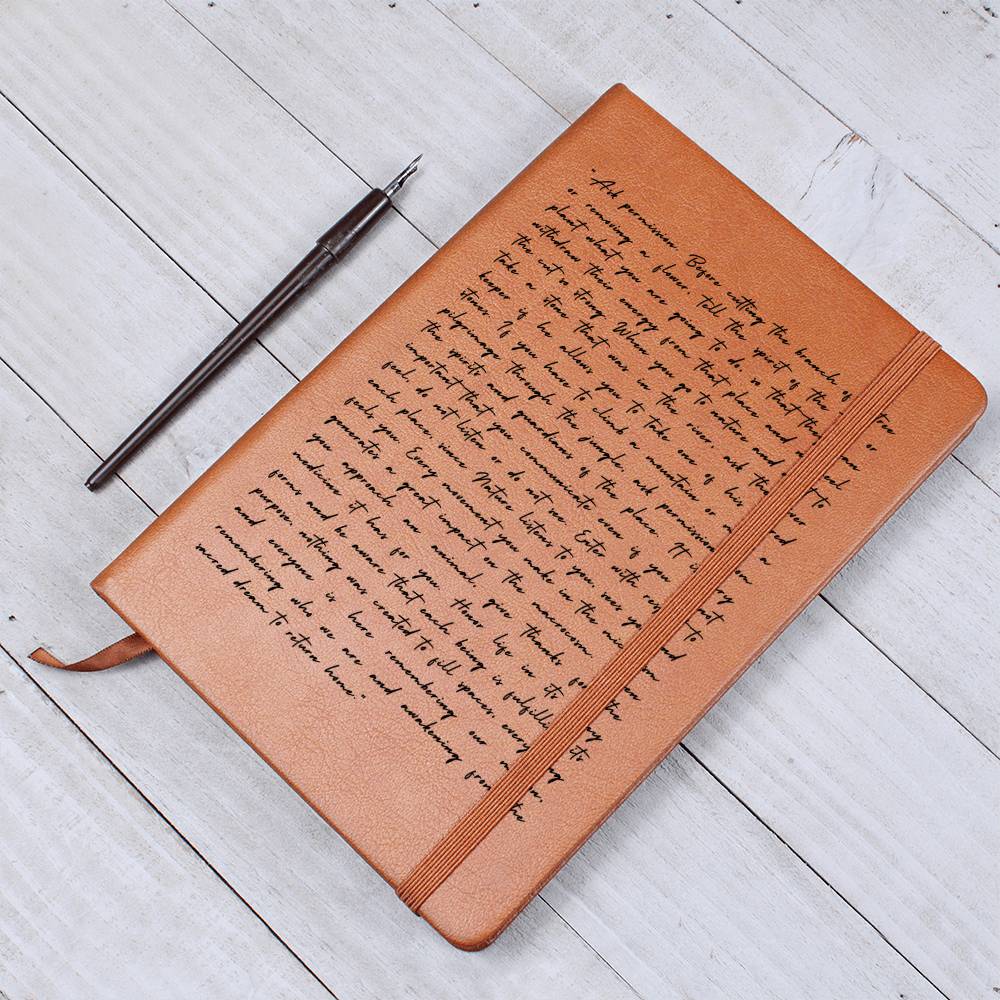Spiritualism Journal - Vegan Leather Notebook with Nature Spirits Design for Meditation, Journaling & Gift Giving