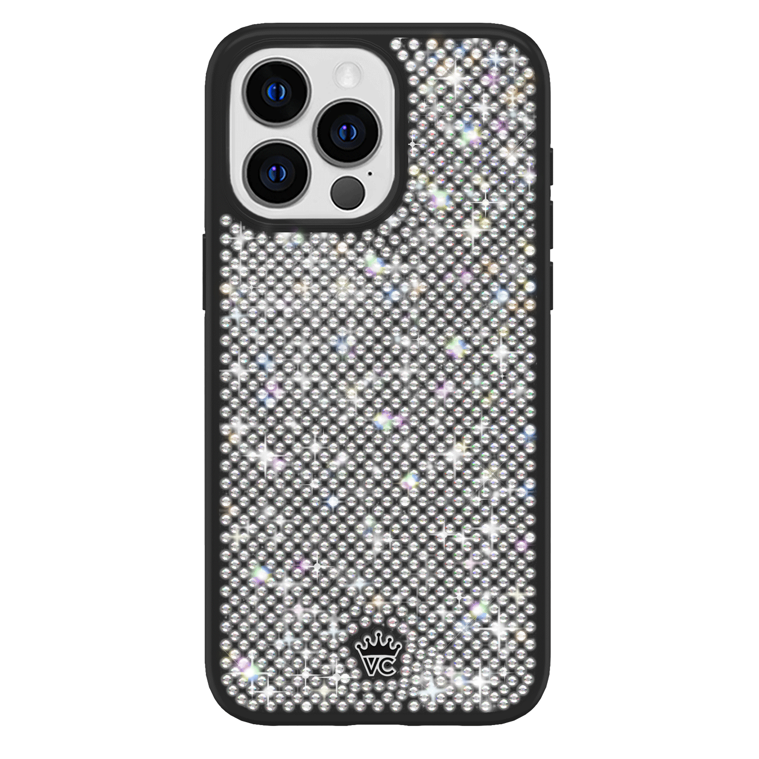 Luxury Black Caviar Crystals iPhone Case - Elegant Protective Cover for iPhone 13/14/15 Pro Max | Perfect for Parties, Weddings & Special Occasions