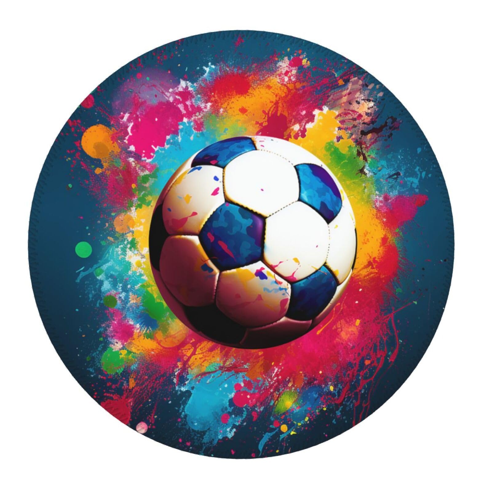 Vibrant Football Print Mouse Pad - Waterproof, Non-Slip Rubber Base Gaming Mousepad for PC & Laptop - Perfect for Office, Home & Gaming Setup