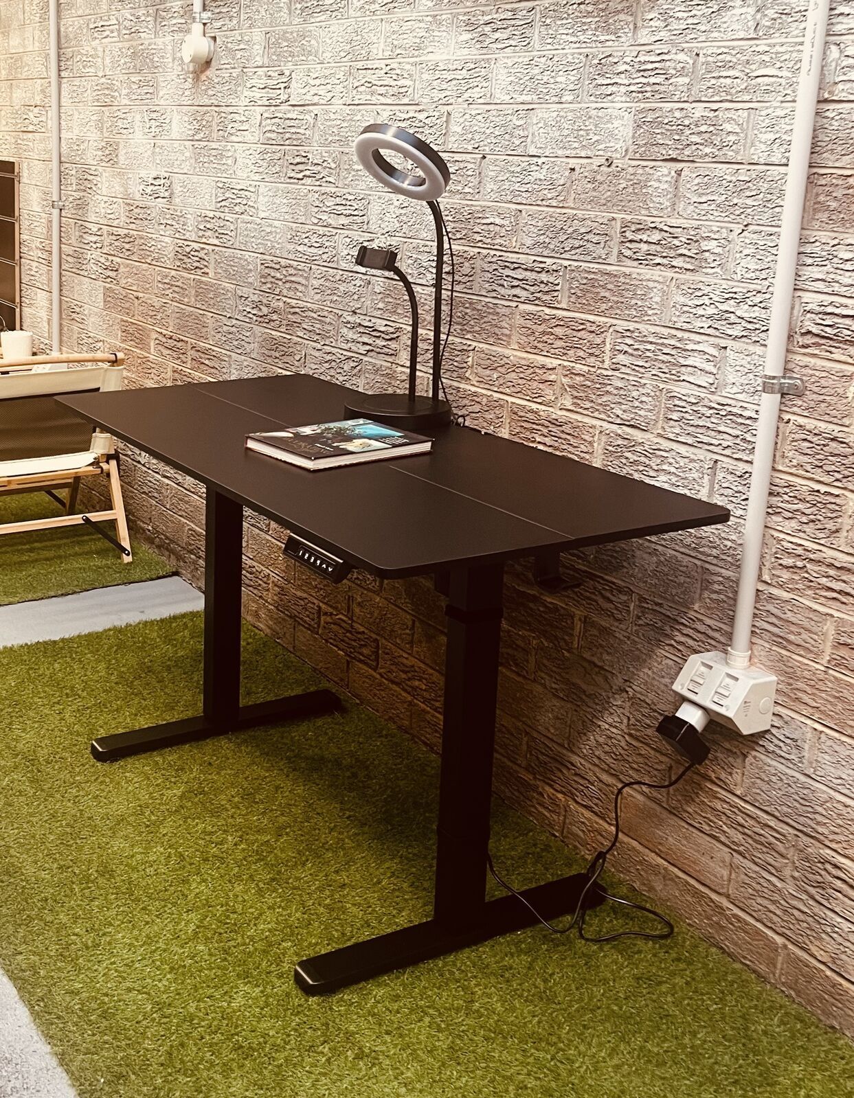 120 x 70cm Black Electric Standing Desk - Height Adjustable Motorized Sit Stand Workstation for Home Office, Gaming & Study (Ergonomic Workspace Solution)