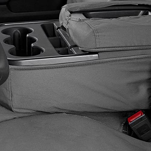 Covercraft Polycotton Custom Seat Covers for Cars & Trucks - Premium Grey Seat Protectors | Perfect for Daily Commute, Road Trips & Pet Protection
