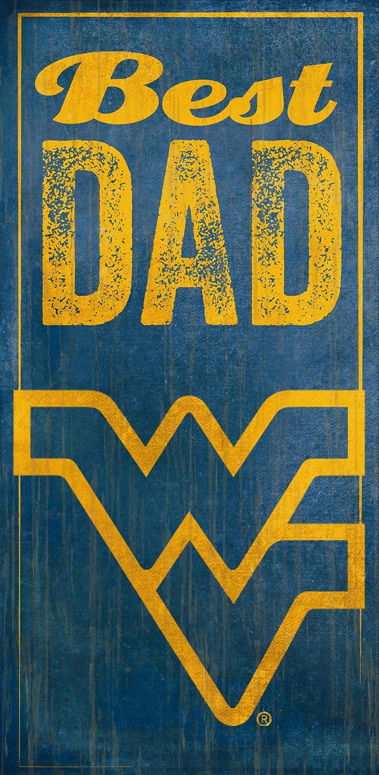 West Virginia University Best Dad Sign - Multicolored WVU Dad Gift for Father's Day, Birthday, Graduation - Perfect for Home, Office, or Dorm Decor