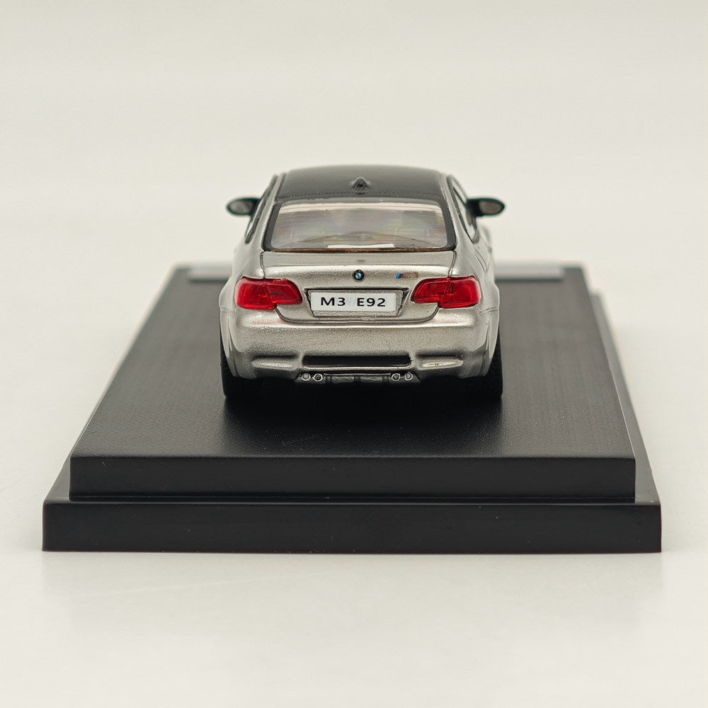 1/64 Scale Diecast Model - BMW E92 M3 Silverstone Gray - Collectible Miniature Car for Display & Racing Simulation - Perfect for Car Enthusiasts & Model Collectors