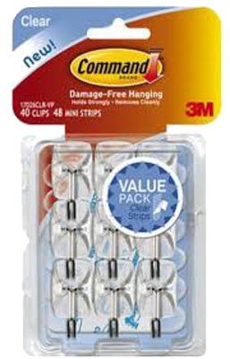 Command Small Clear Wire Hooks - 0.8