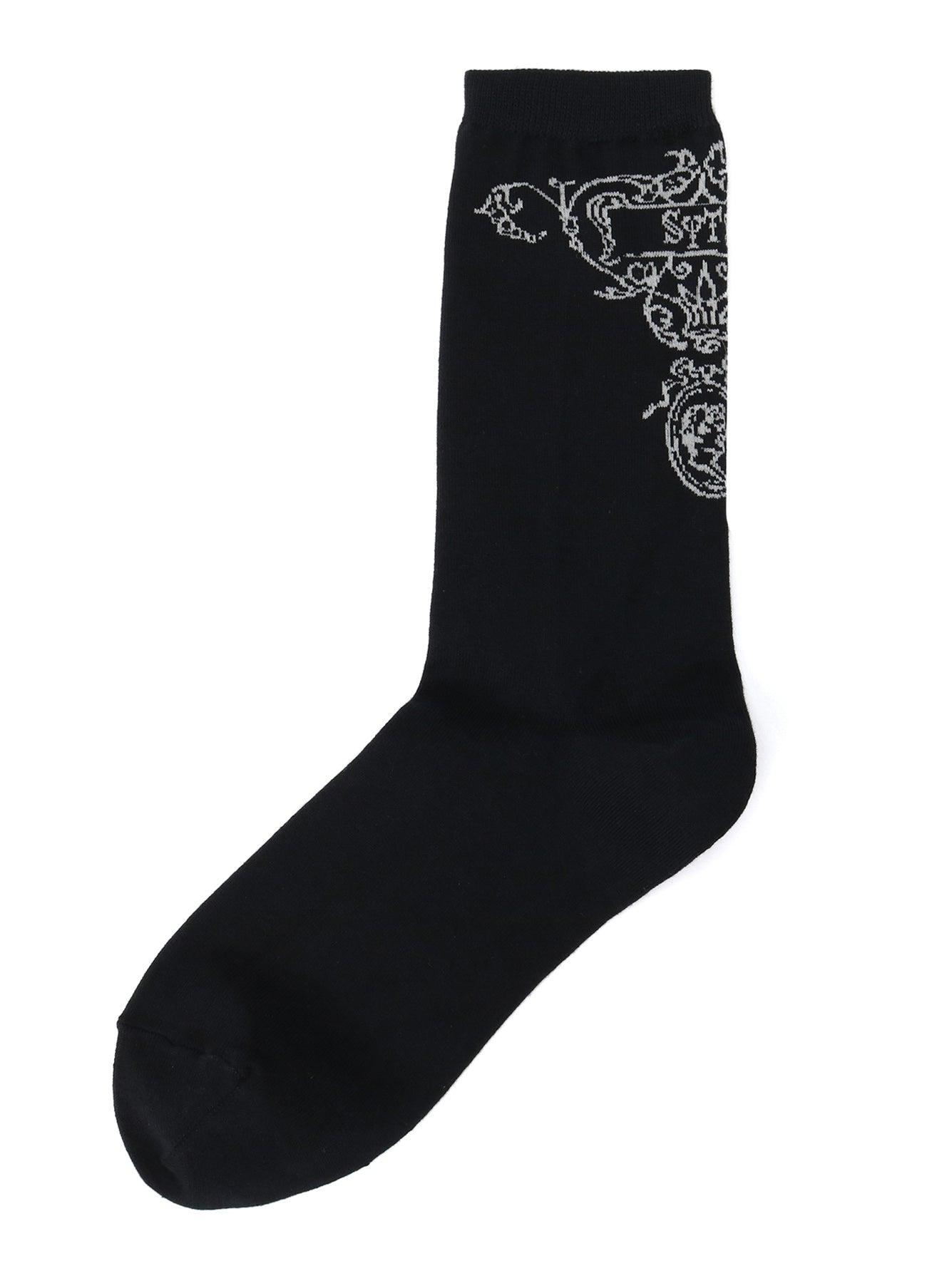 Baroque Pattern Cotton Plain Stitch Socks for Women & Men - Comfortable & Stylish Casual Wear for Everyday Use, Work, and Special Occasions