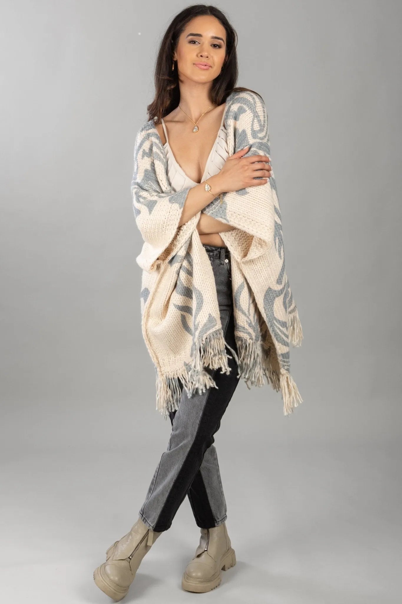 Stylish Knit Tassel Kimono Cardigan - Lightweight Boho Cover Up for Women - Perfect for Beach, Vacation & Summer Outfits