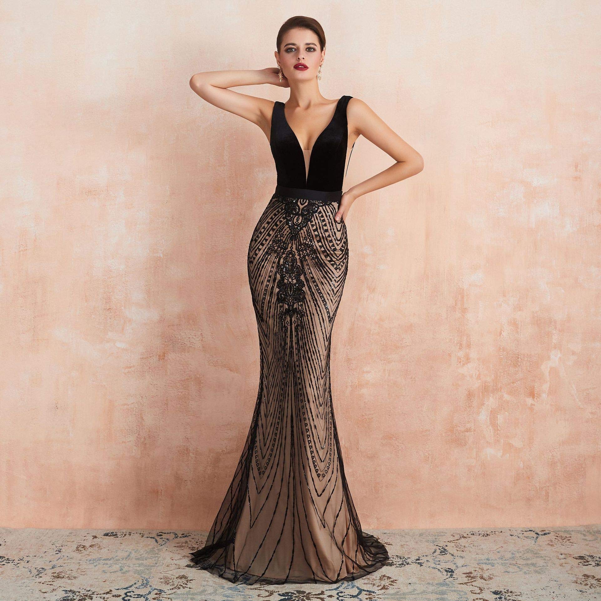 Sexy Sequin Trumpet Mermaid Dress for Women - Sleeveless Bridesmaid, Evening & Prom Gown - Perfect for Weddings, Parties & Special Occasions