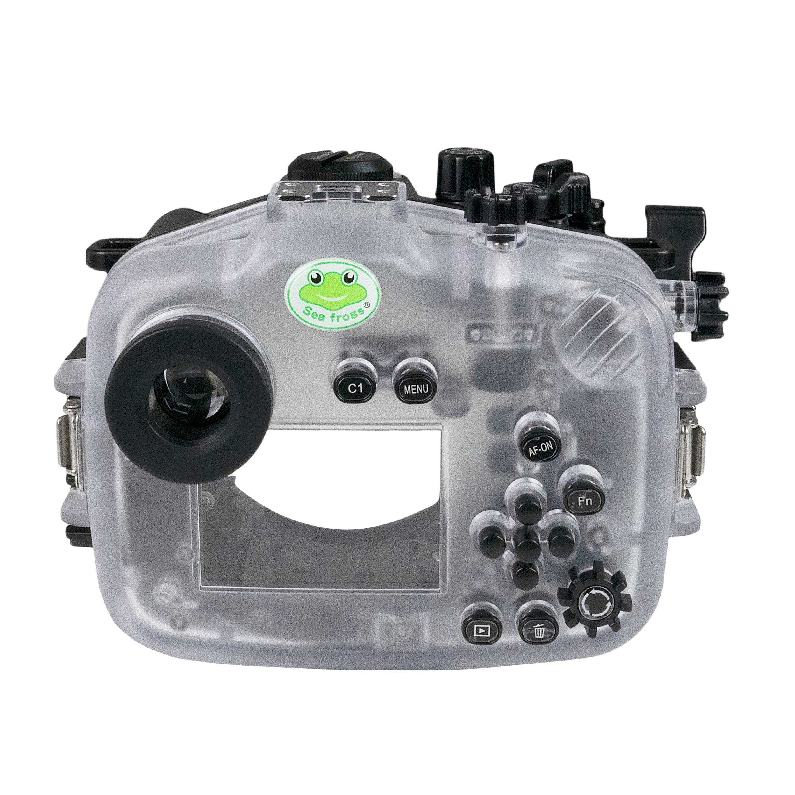 Sea Frogs 40M/130FT Underwater Housing for Sony A7C II & A7CR with 6 Optical Glass Flat Long Port - Compatible with Sony FE 24-70mm F2.8 GM II Lens (Includes Zoom Gear) - Perfect for Scuba Diving, Snorkeling & Underwater Photography