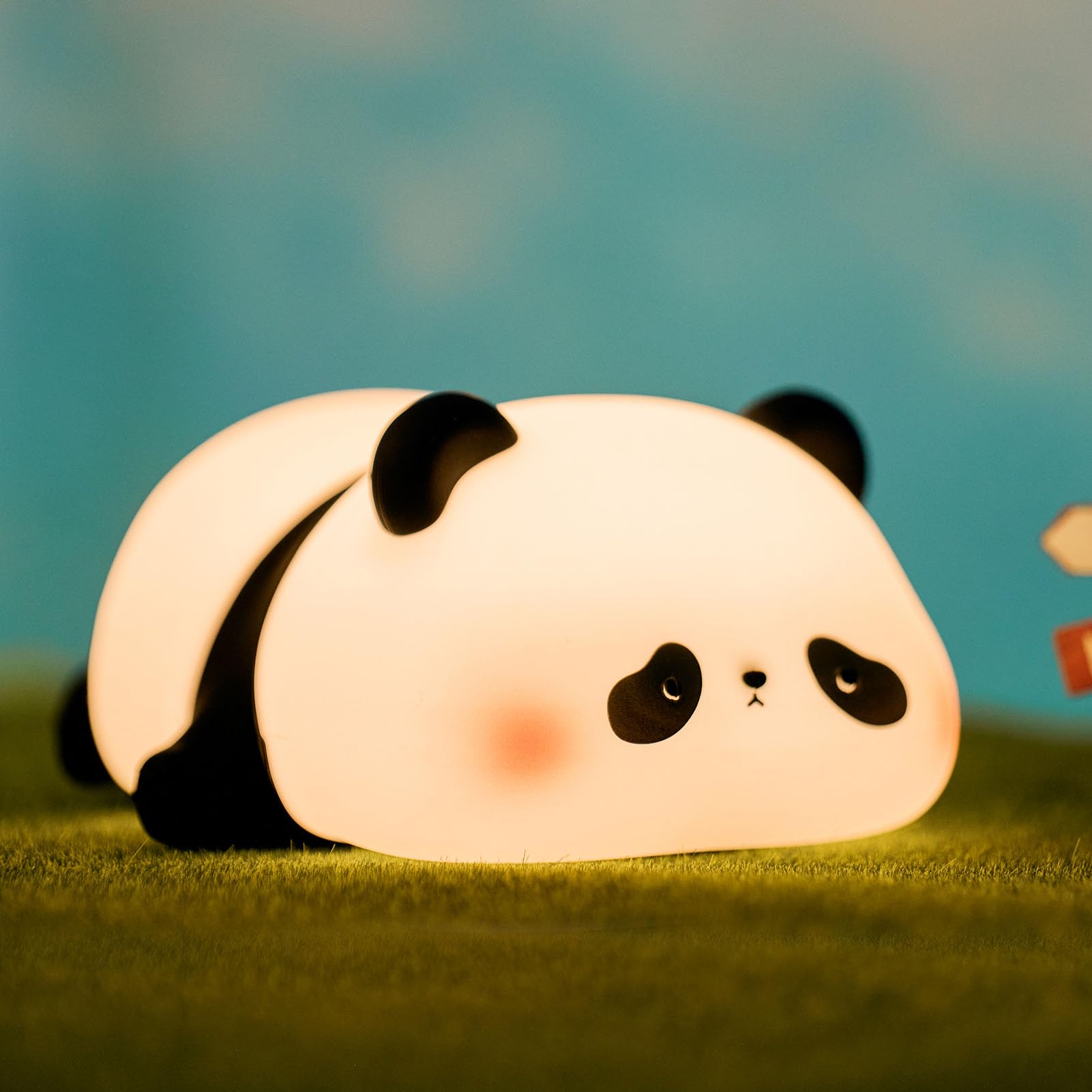 VTIGER Panda Night Light - LED Squishy Cute Lamp for Kids | Dimmable Silicone Panda Nightlight for Girls & Baby Bedrooms | Rechargeable Touch Lamp for Breastfeeding & Nursery Decor | Perfect for Bedtime, Night Feedings & Kids' Room Ambiance