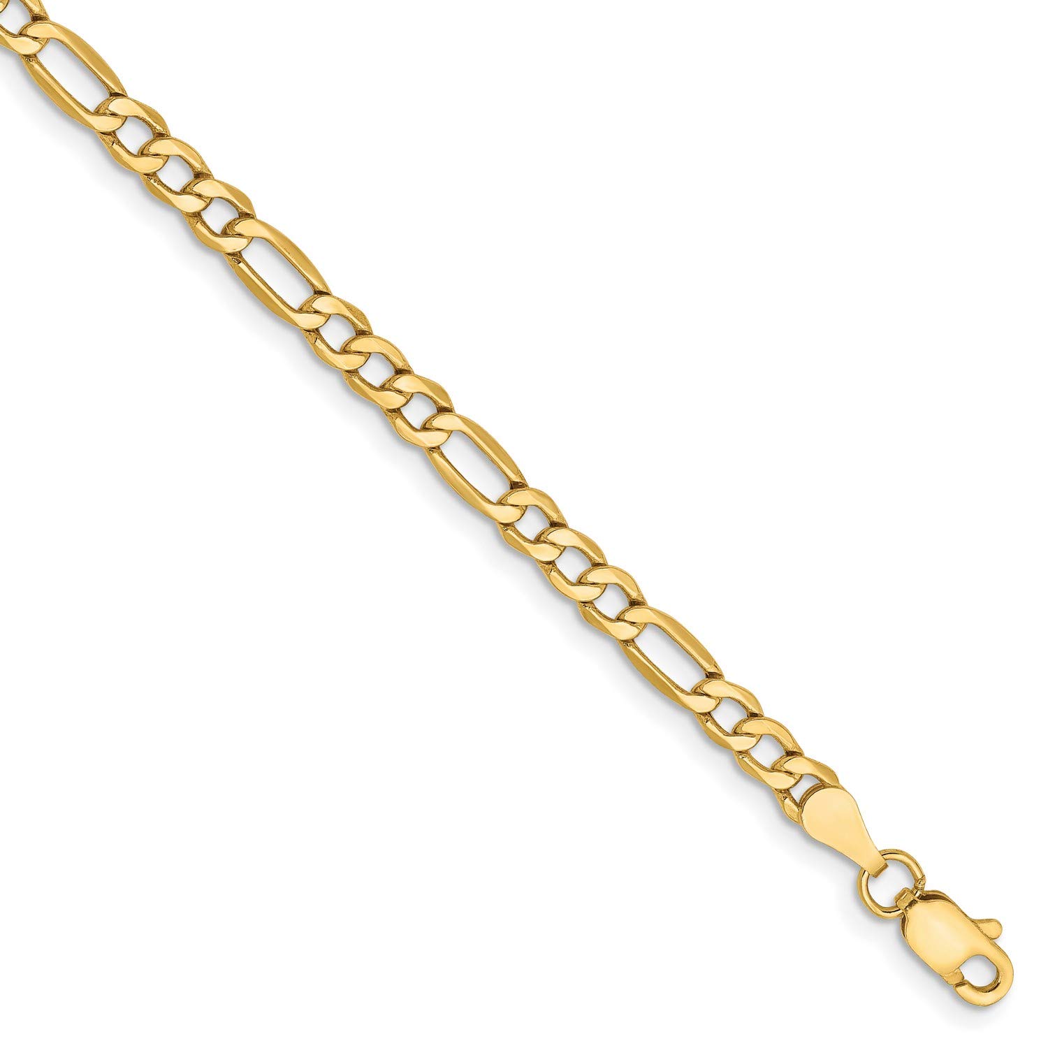 14K Yellow Gold Lightweight Figaro Chain Necklace, Bracelet or Anklet - Dainty Jewelry for Women & Men - Perfect for Everyday Wear, Gifts & Special Occasions