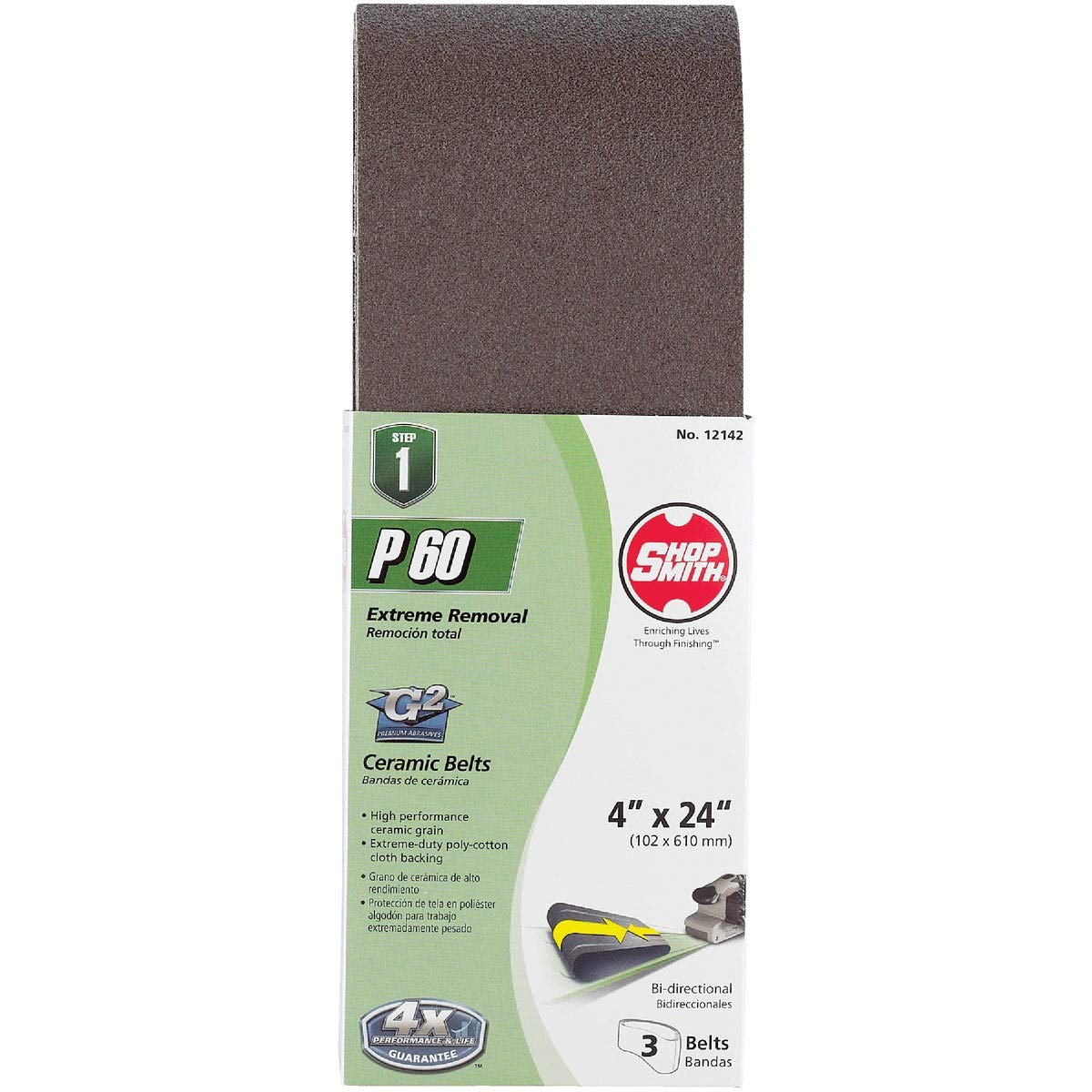 Ali Industries Premium Ceramic Sanding Belt (12142) - Durable Abrasive Belt for Wood, Metal & Paint Sanding - Perfect for DIY Projects & Professional Workshops