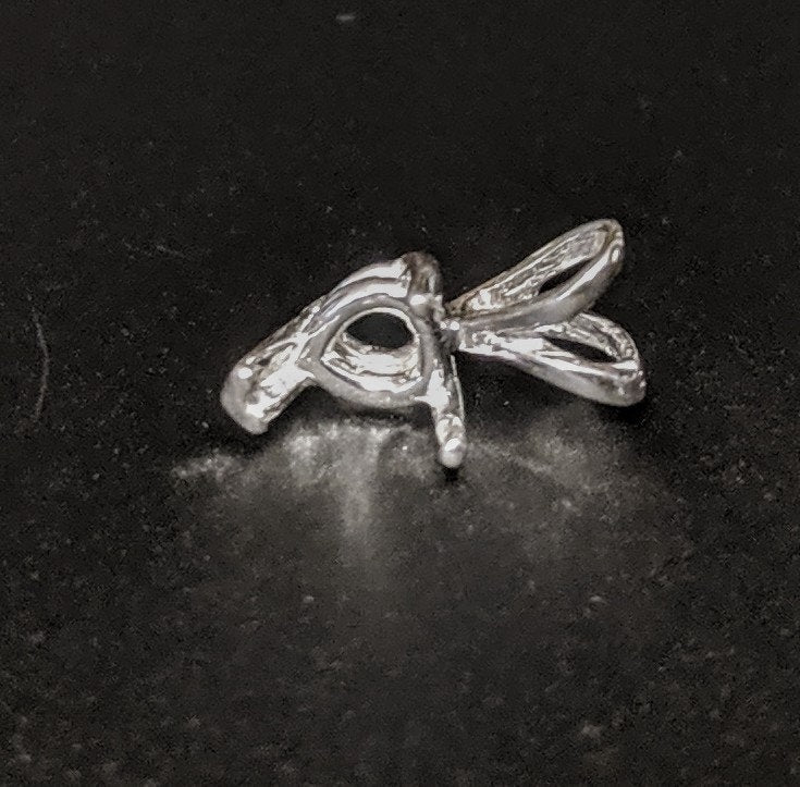 925 Solid Sterling Silver 5mm Heart 3 Prong Pendant Setting - Handcrafted in USA - Perfect for Necklaces, Bracelets & Jewelry Making (161 030/141 030)