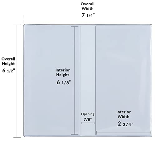 StoreSMART Clear Plastic Covers for Pocket Planners - 300 Pack (RSP1855-300) - Perfect for Organizing, Protecting & Customizing Schedules, Calendars & Planners