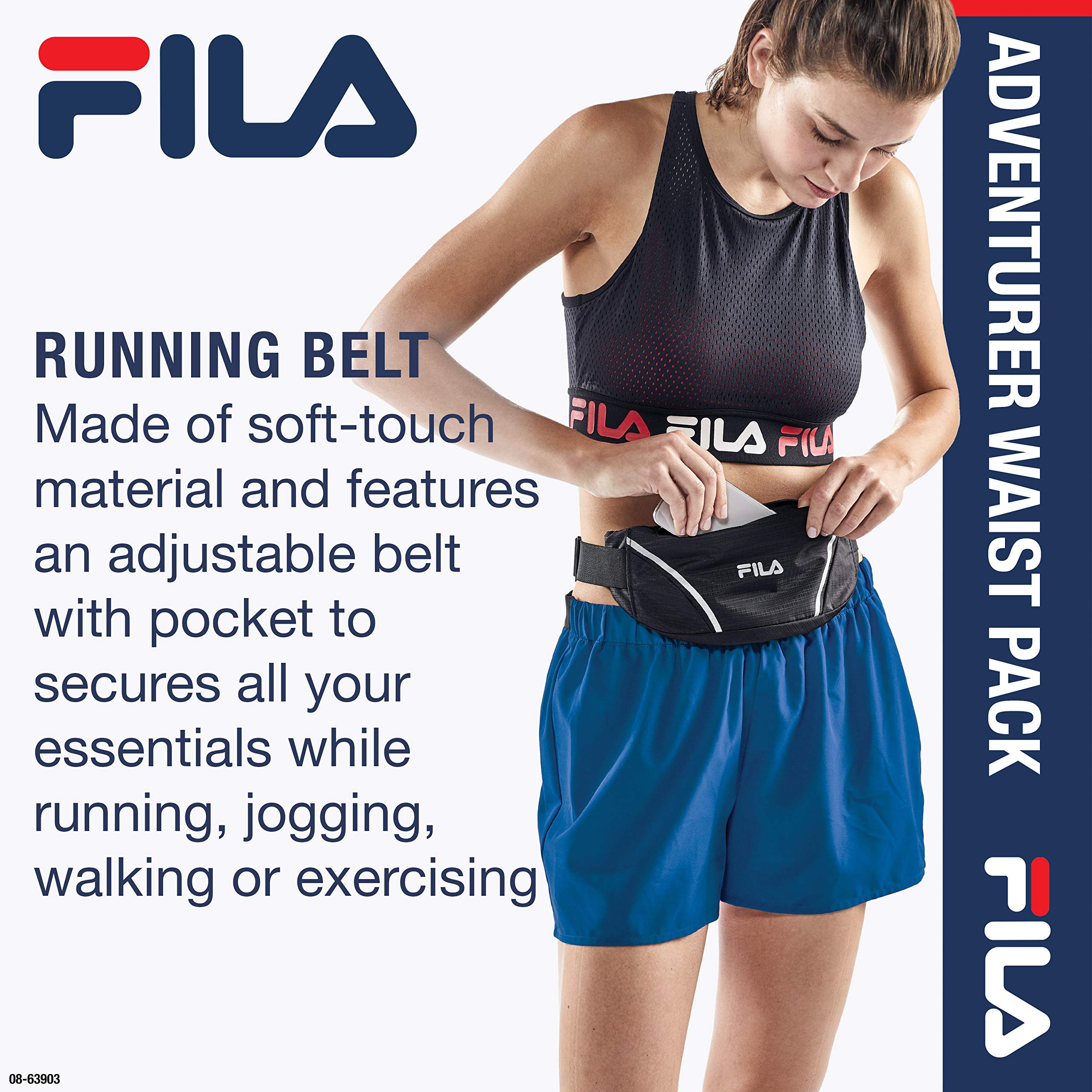 FILA Adjustable Waist Pack - Running Belt for Women & Men | Fitness, Cycling & Travel