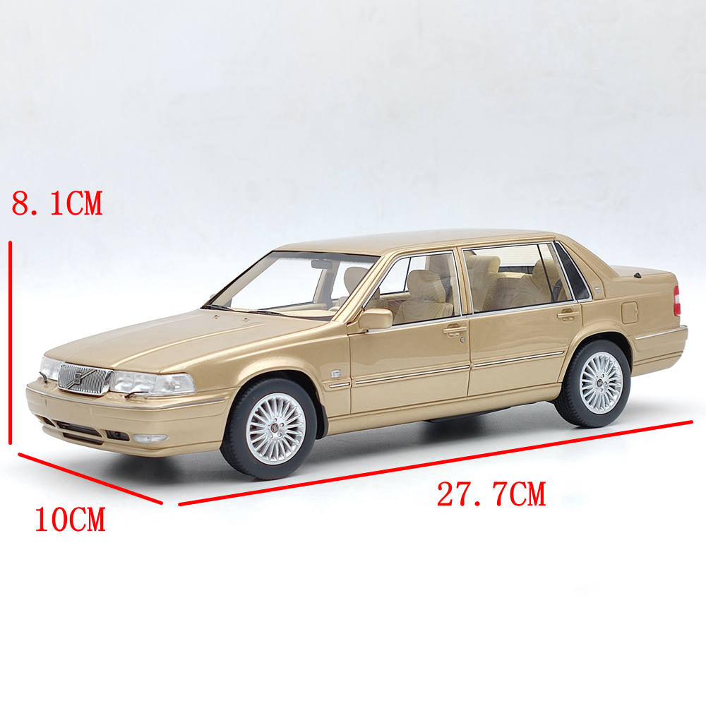 1/18 Scale Volvo S90 Royal Level 3 1998 Gold Resin Model Car - Collectible Toy Car for Adults, Diecast Vehicle Display, Gift for Car Enthusiasts | Perfect for Home Decor, Office Display, and Collector Showcase