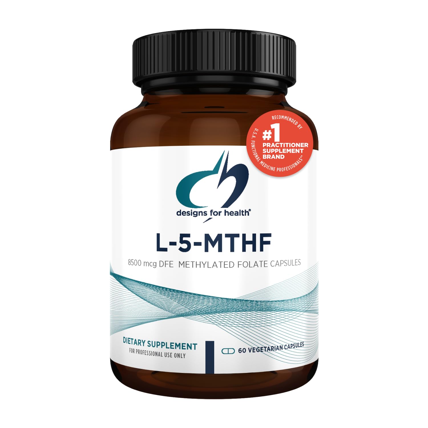Designs for Health L-5-MTHF Quatrefolic Methylfolate Supplement 5mg (8500 DFE) - Methylated Folate for Men & Women - Supports Methylation & Heart Health - Non-GMO, Gluten Free (60 Capsules) - Ideal for Pregnancy, Depression & Cognitive Support