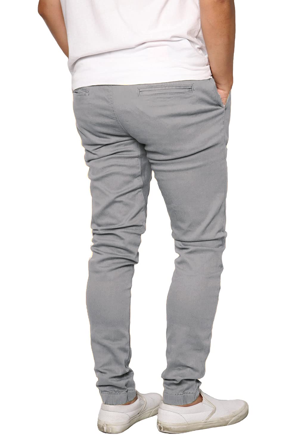 URBANJ Men's Twill Skinny Fit Jogger Pants - Slim Fit Casual Sweatpants for Men | Perfect for Gym, Lounge & Streetwear Fashion