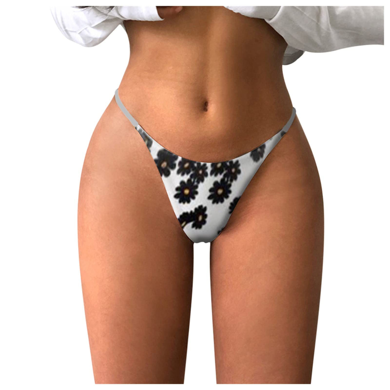 Sexy Women's Soft Printed T-Back Low-Rise G-String Panties - Comfortable Underwear for Everyday Wear & Vintage Nightwear - Perfect for Date Night, Lingerie Collection & Sensual Occasions