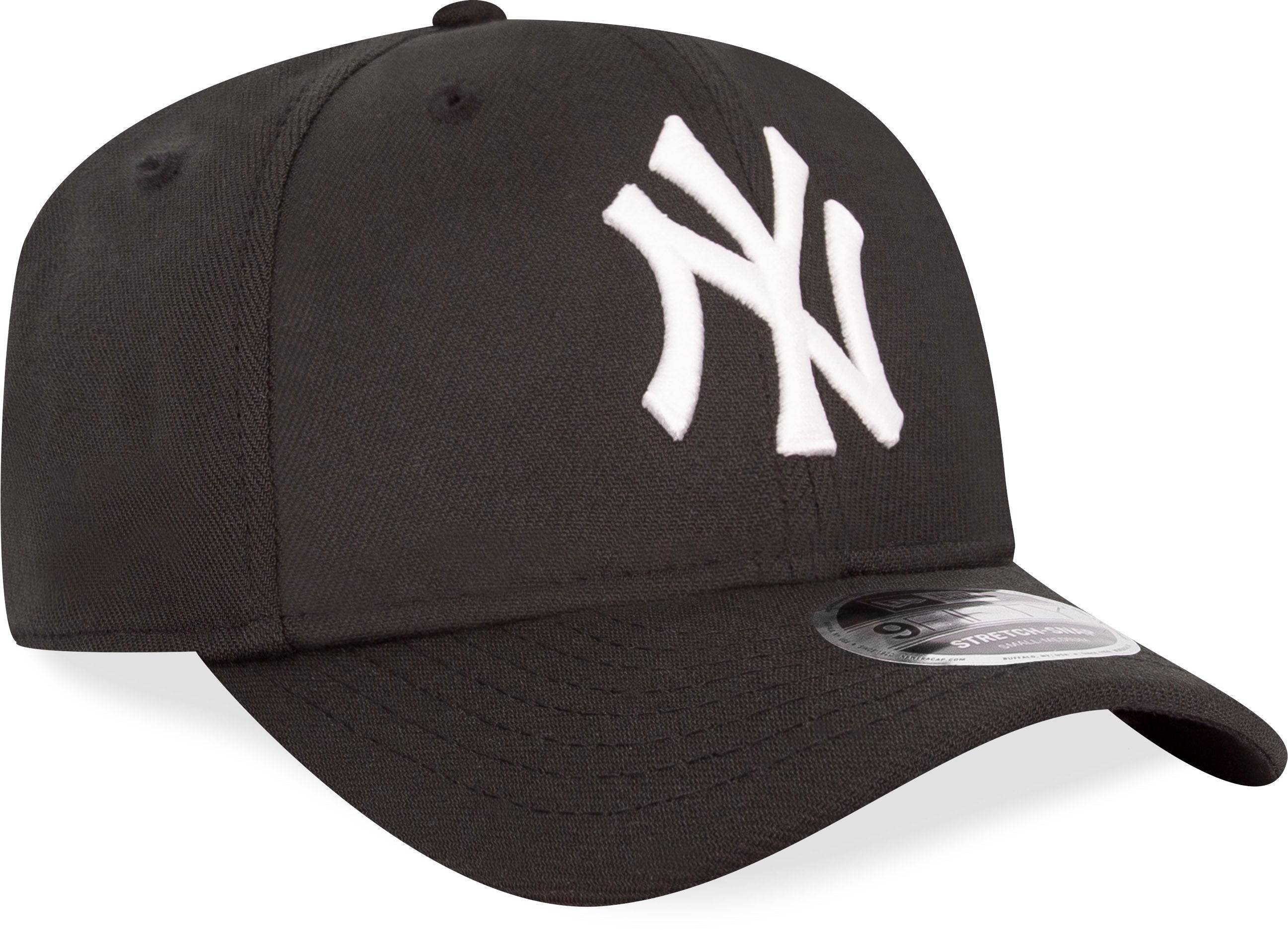 New York Yankees New Era 9Fifty Black Stretch Snapback Cap - Adjustable Baseball Hat for Men & Women - Perfect for Games, Streetwear & Sports Fashion