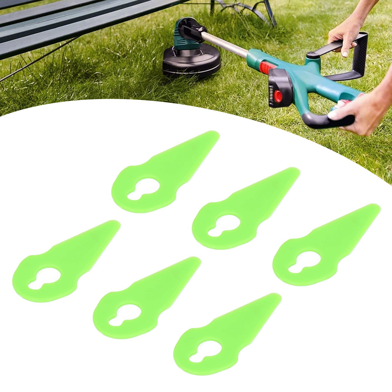 20Pcs High-Efficiency Lawn Mower Replacement Blades - Durable Plastic Safety Blades for Fast Cutting - Perfect for Home Garden Maintenance & Yard Care Accessories