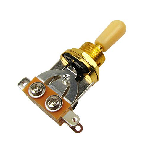 Premium 3-Way Toggle Switch with Cream Tip Cap for LP Electric Guitar - Replacement Guitar Parts & Pickup Selector | Perfect for DIY Guitar Repair & Customization