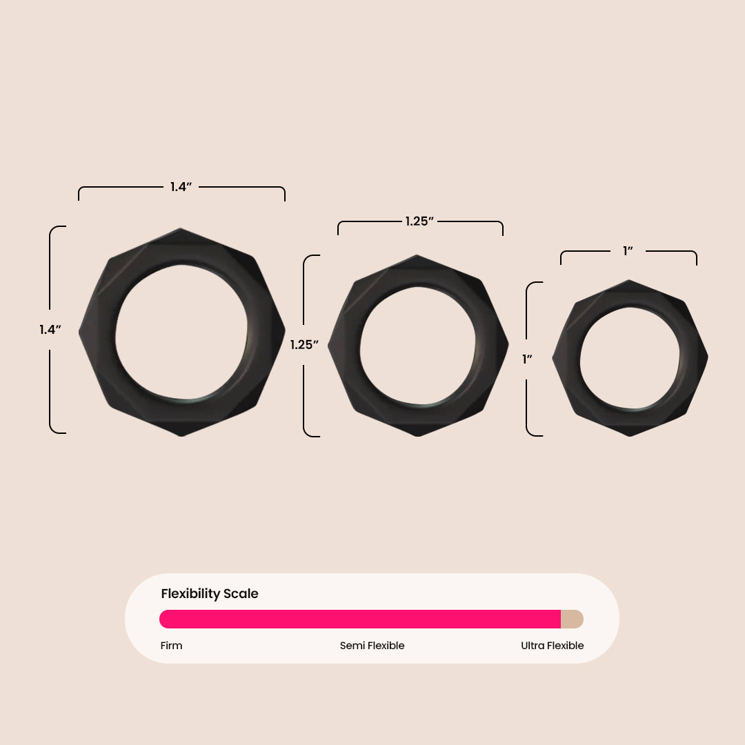 Fantasy C Ringz Silicone Designer Stamina Set for Men | Premium Cock Rings for Enhanced Performance & Pleasure | Perfect for Couples & Solo Play