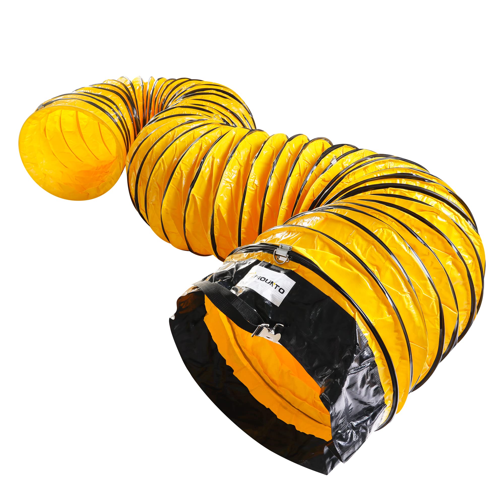 25FT PVC Flexible Duct Hose for Exhaust Fan - 16 Inch Diameter, Heavy Duty Ventilation Pipe for Dryer, HVAC, Grow Tent & Home Ventilation System