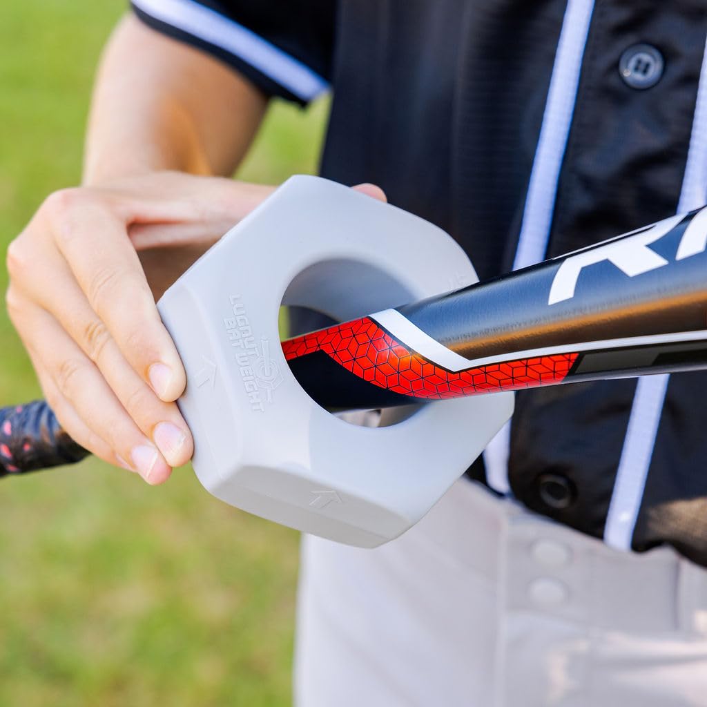 LugNut Bat Weight for Baseball & Softball Training - Youth & Kids Batting Donut Weight - Improve Swing Speed & Power - Perfect for Baseball Practice, Batting Drills & Hitting Exercises