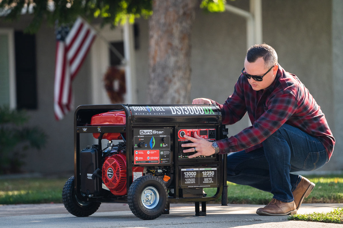 13,000W Dual Fuel Portable Generator with CO Alert - Gas & Propane Powered for Home Backup, Camping & Outdoor Power (EPA & CARB Compliant)