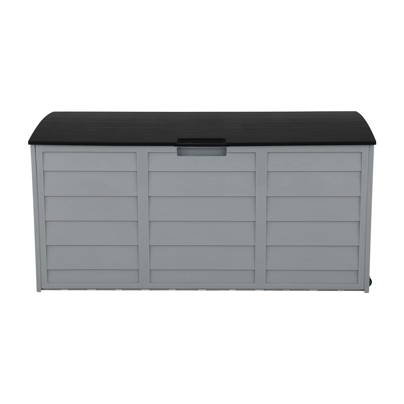75 Gallon (260L) Waterproof Lockable Outdoor Storage Box - Deck, Patio & Garden Organizer for Pillows, Pool Toys, Tools & Sports Equipment | Weather-Resistant Gray Plastic Bin with Seat | Perfect for Backyard, Poolside & Garage Storage