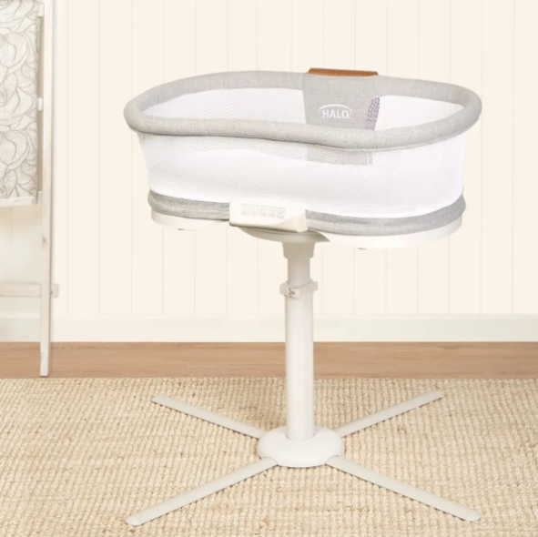 Halo BassiNest Luxe Series Vibrating Baby Bassinet - Premium Portable Crib for Newborns & Infants - Perfect for Nursery, Bedroom & Travel Use