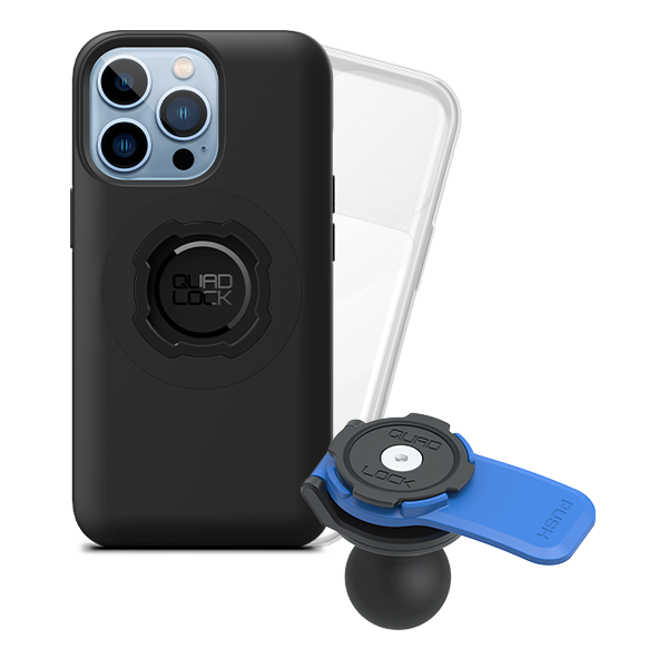 1 Ball Motorcycle Phone Mount Kit - Universal Adjustable Handlebar Holder for iPhone & Smartphones - Perfect for GPS Navigation & Hands-Free Riding