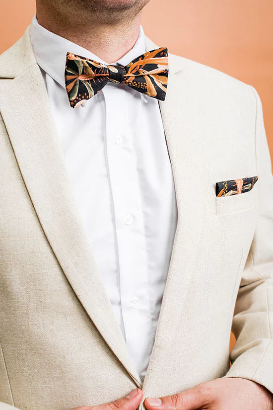 Stylish Grass Tree Nude Bow Tie for Men - Elegant Wedding, Prom & Formal Accessories - Perfect for Grooms, Parties & Special Occasions