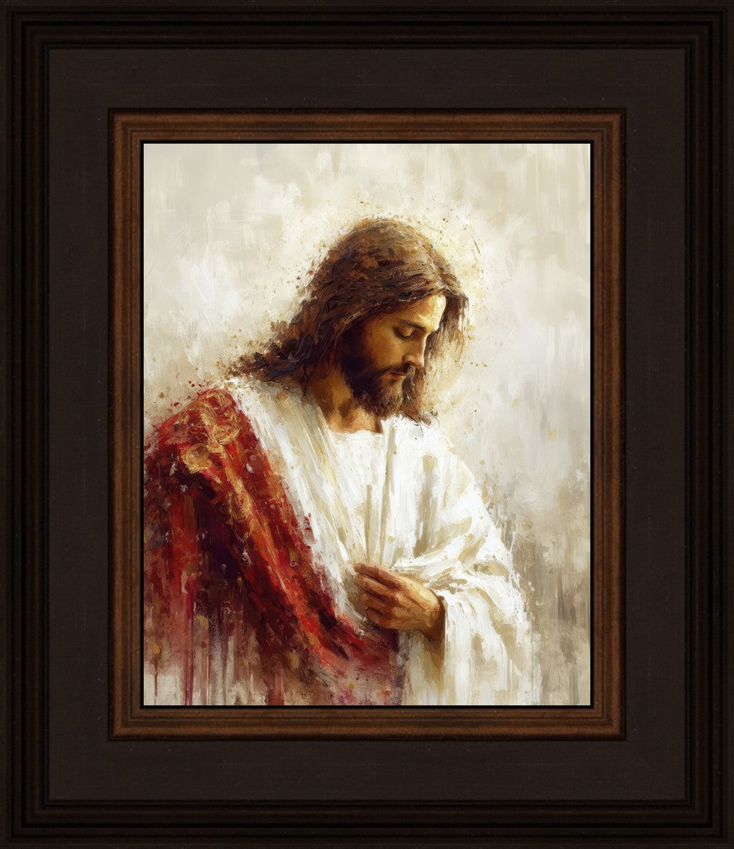 Jesus Christ in Red Robes - Religious Wall Art for Home & Church Decor - Perfect for Prayer Rooms, Sunday Schools & Christian Gifts