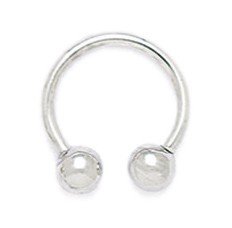 14K White Gold 16G Circular Body Piercing Jewelry Bead Ring - 14x12mm Hypoallergenic Nose Ring, Cartilage Hoop & Belly Button Ring for Women | Perfect for Everyday Wear, Parties & Special Occasions