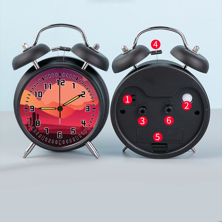Desert Scene Digital Alarm Clock with Night Light - Creative Desktop Clock for Bedroom, Office, and Home Decor
