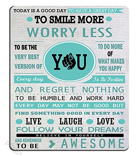 Be Awesome Inspirational Gaming Mouse Pad - 9.5 x 7.9 Inch (240x200x3mm) Non-Slip Desk Mat for PC, Laptop & Office Work - Motivational Computer Accessory for Gamers & Professionals