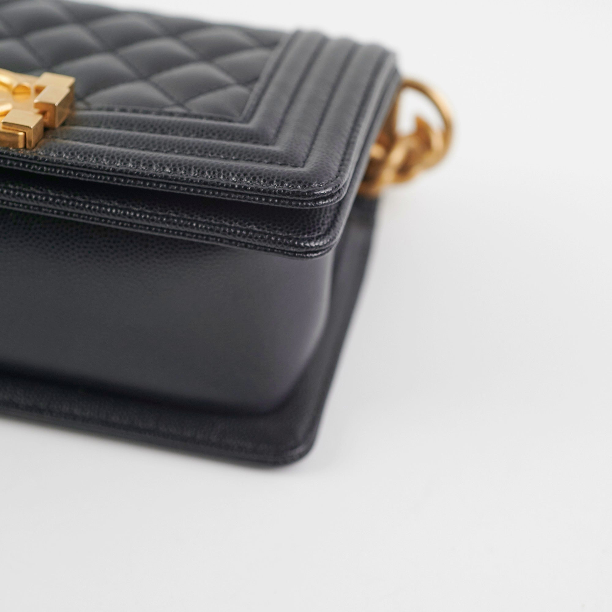 Chanel Caviar Small Boy Black Bag with Microchip - Luxury Designer Handbag for Women | Perfect for Parties, Date Nights & Special Occasions