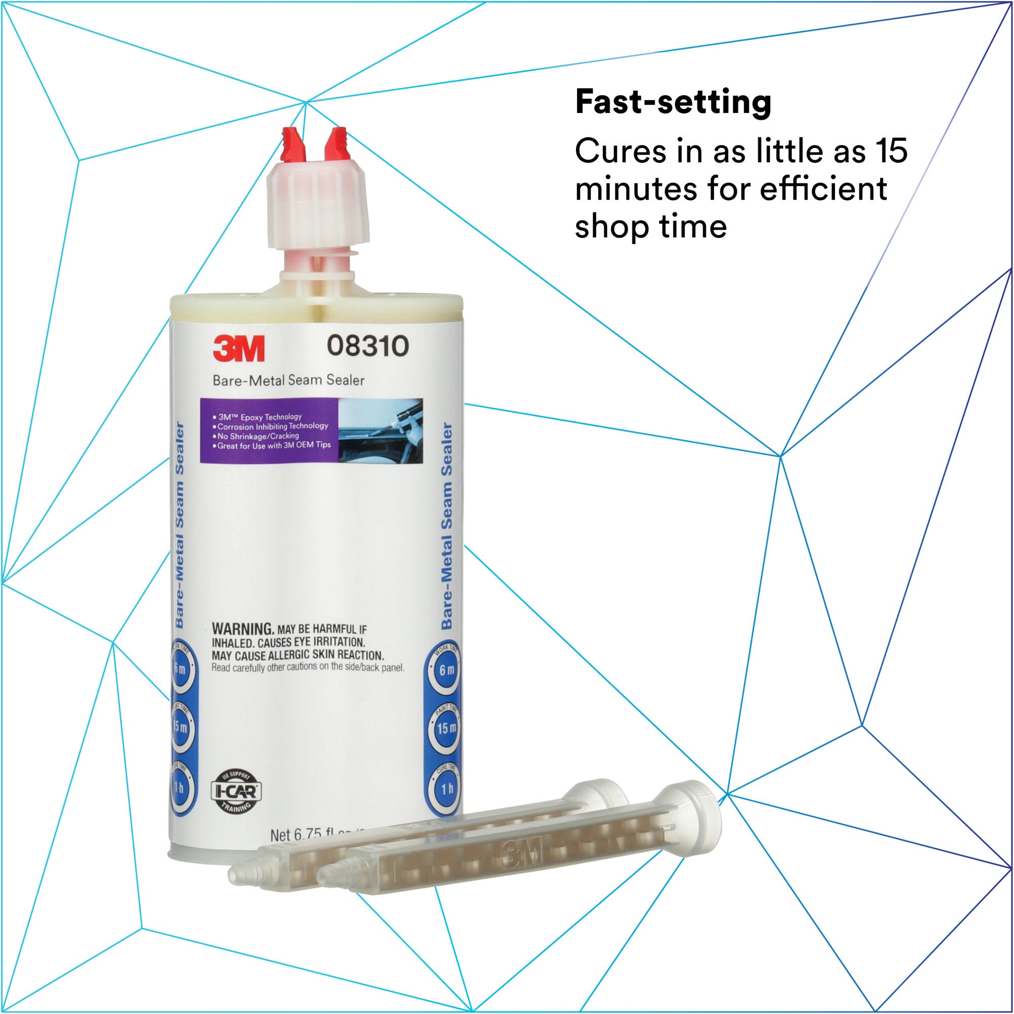 3M Bare Metal Seam Sealer 08310 - Beige Automotive Body Filler (200 mL Cartridge) for Car Restoration & DIY Auto Repair Projects