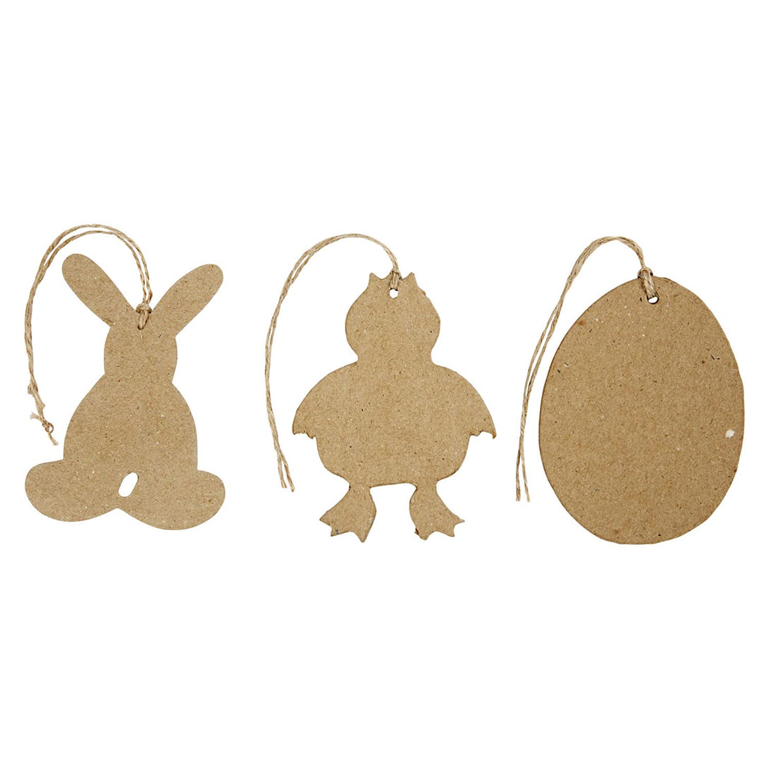 Easter Hanging Decorations Set of 6 - 10cm Spring Bunny Egg Ornaments for Easter Tree, Home, Party & Outdoor Decor