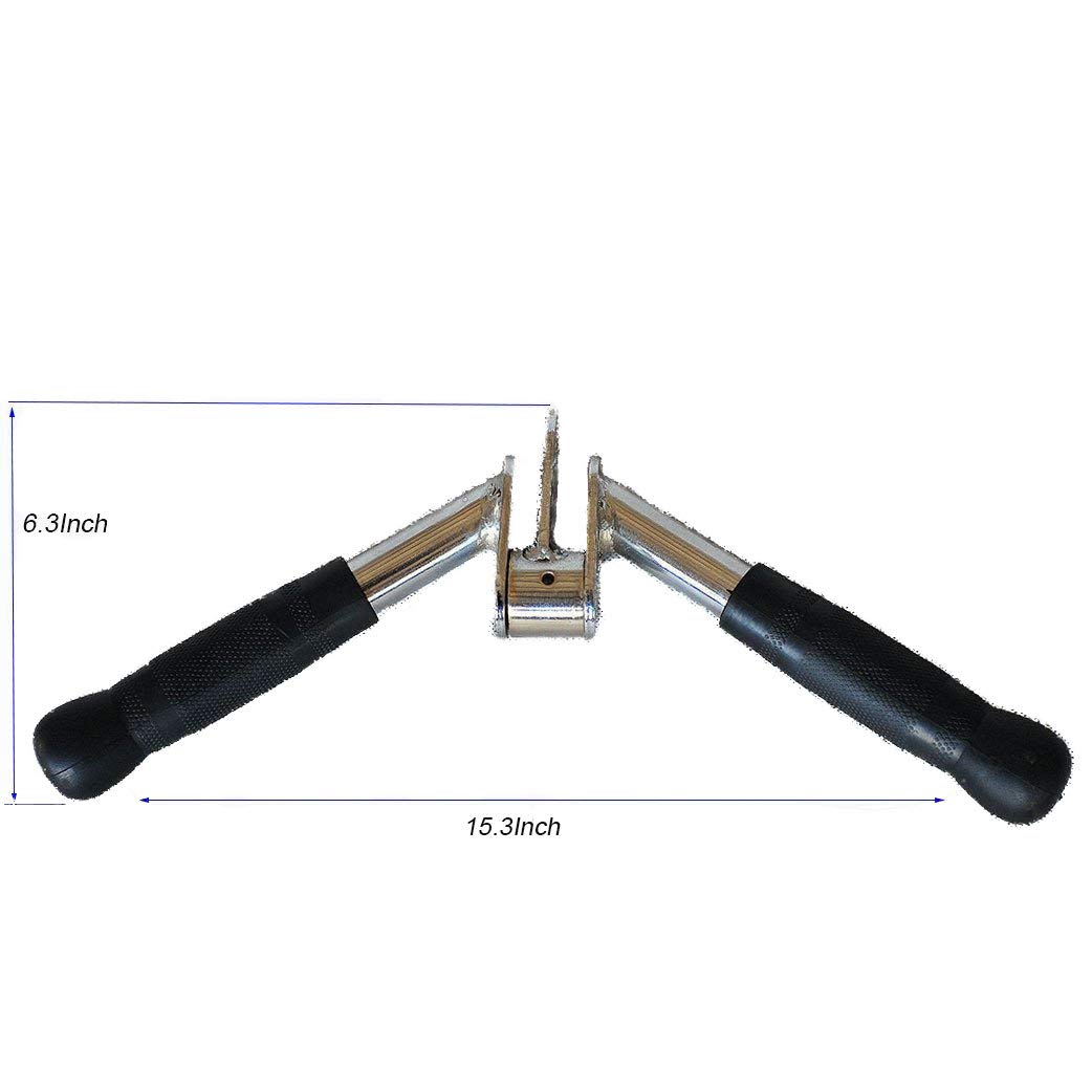 V-Shaped Bar Press Down Attachment - Heavy Duty Tricep Cable Machine Bar for Gym & Home Workouts - Perfect for Triceps, Shoulders & Back Training