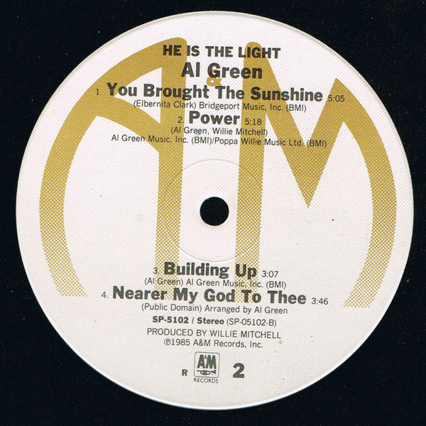 Al Green - He Is The Light Vinyl LP Album (VG+ Condition) | Classic Soul Music for Collectors & Home Listening